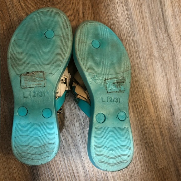 Teal sparkle flip flop L(2/3) - Picture 4 of 4